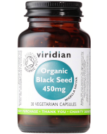 Viridian Organic Black Seed Capsules 450mg 30caps 