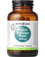 Viridian Organic Valerian Root 400mg Veg Caps 60caps 