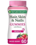 Nature's Bounty Hair, Skin & Nails Gummies with Biotin 60 Gummies