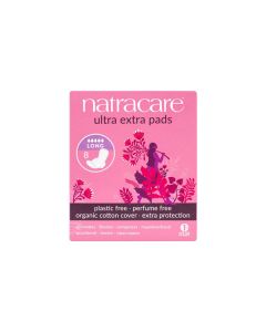Natracare Ultra Extra Long Period Pads With Wings 8's