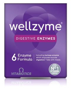 Vitabiotics Wellzyme Digestive Enzymes 6 Enzyme Formula 60 Caps 