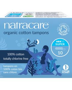 Natracare Super Non-Applicator Organic Cotton Tampons 10’s