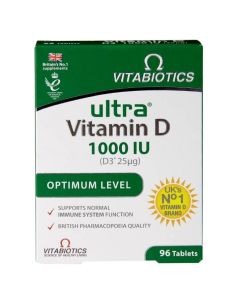 Vitabiotics Ultra Vitamin D 1000 IU Optimum Level 96 Tablets