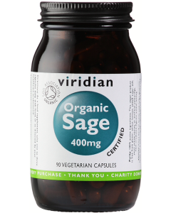 Viridian Organic Sage 400mg Veg Caps 90caps 