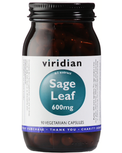Viridian Sage Extract 600mg Veg Caps 90caps 