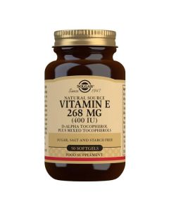 Solgar Natural Source Vitamin E 268 mg (400 IU) Softgels - Pack of 50
