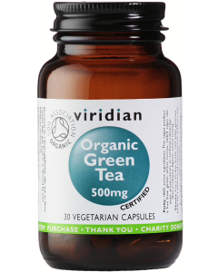 Viridian Organic Green Tea 500mg Veg Caps 30caps 