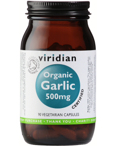 Viridian Organic Garlic 500mg Veg Caps 90caps 