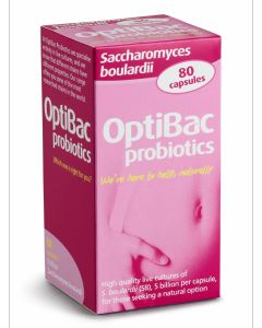OptiBac Probiotics Saccharomyces Boulardii 80 Capsules