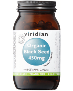 Viridian Organic Black Seed Capsules 450mg 90caps 
