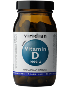 Viridian Vitamin D3 1000iu (25ug) Veg Caps 90caps