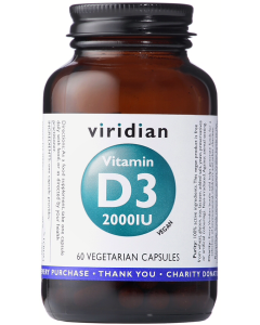 Viridian Vitamin D3 2000iu Veg Caps 60caps