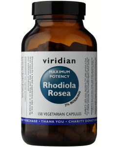 Viridian Maximum Potency Rhodiola Rosea Root Veg Caps 150caps 