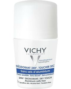  Vichy 24hr Deodorant Roll On - Dry Touch - Aluminium Free 50ml