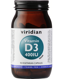 Viridian Vitamin D3 400iu Veg Caps 90caps