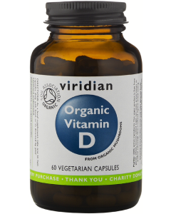 Viridian Organic Vitamin D2 400IU Veg Caps 60caps
