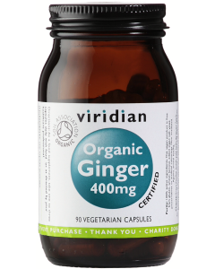 Viridian Organic Ginger Root 400mg Veg Caps 90caps 