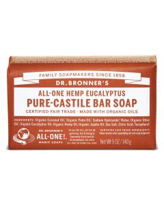 Dr.Bronner's Castille Eucalyptus Organic Soap Bar 140g