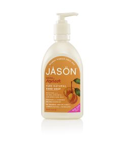 Jason Apricot Satin Soap with pump for Face and Hands 480ml