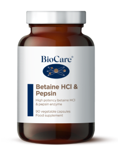Biocare Betaine HCL & Pepsin 90 Veg Capsules